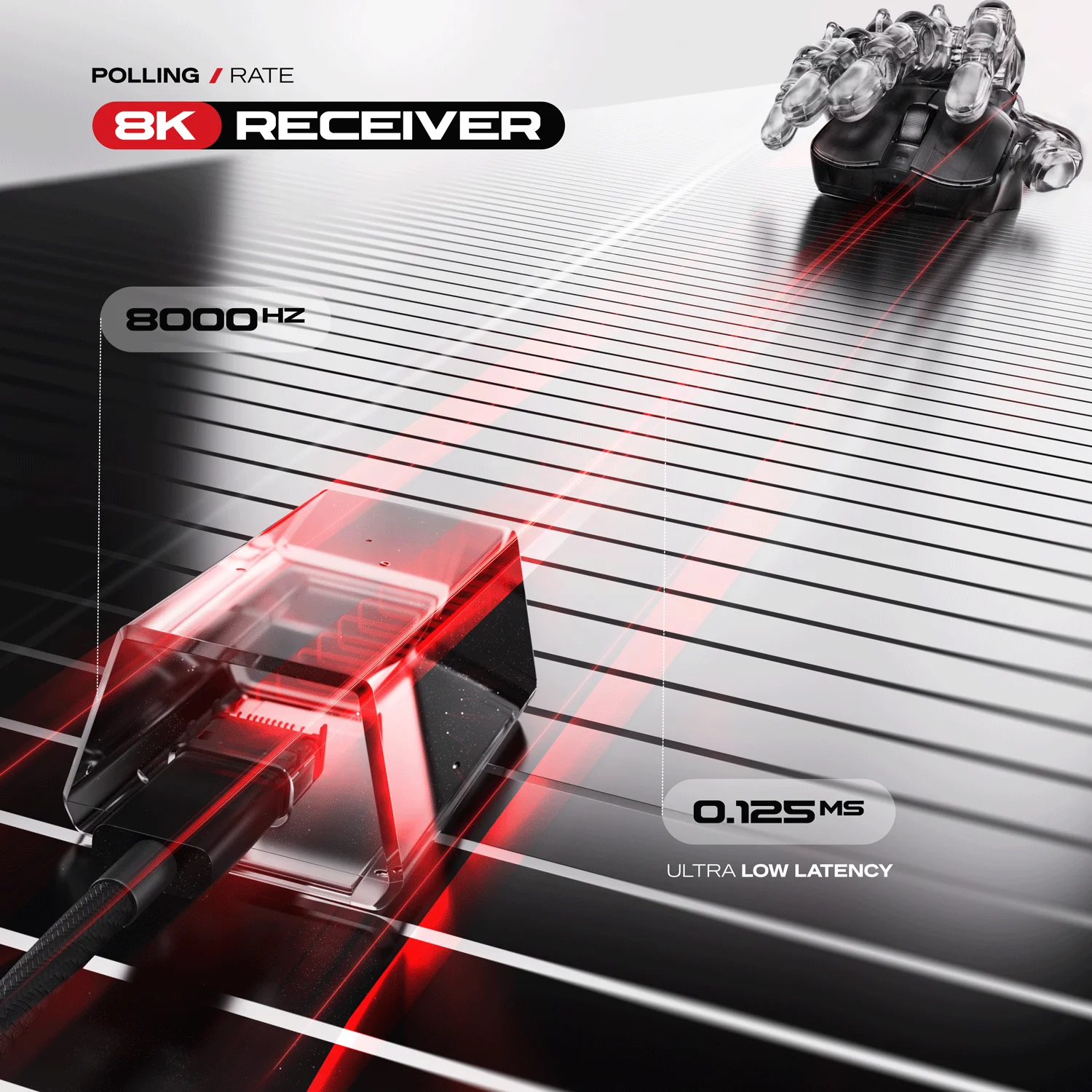 Xeus | 8K 39g Superlight Tri-Mode Gaming Mouse