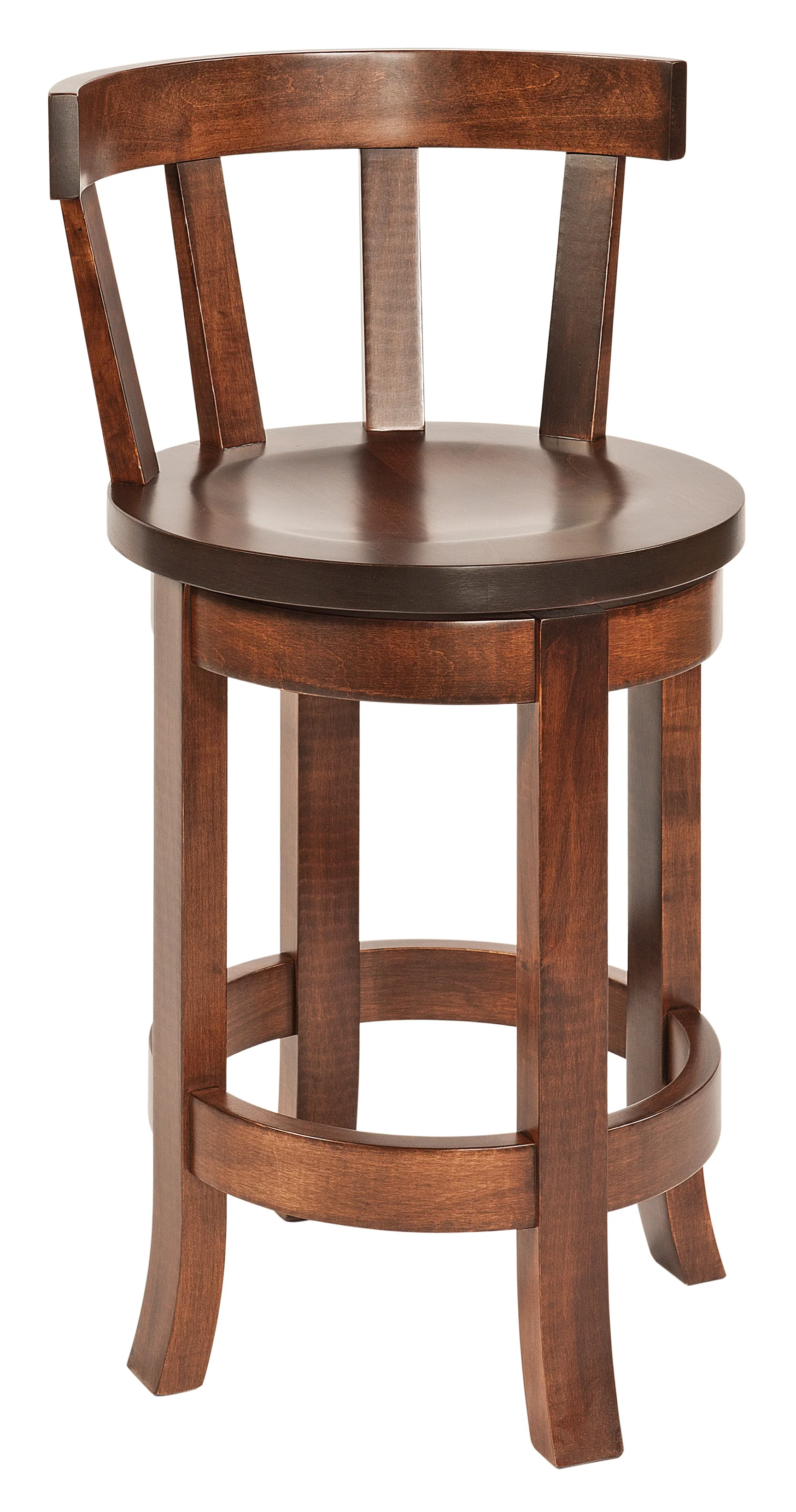 Amish Belmont Swivel Bar Chair with Meribeth Top