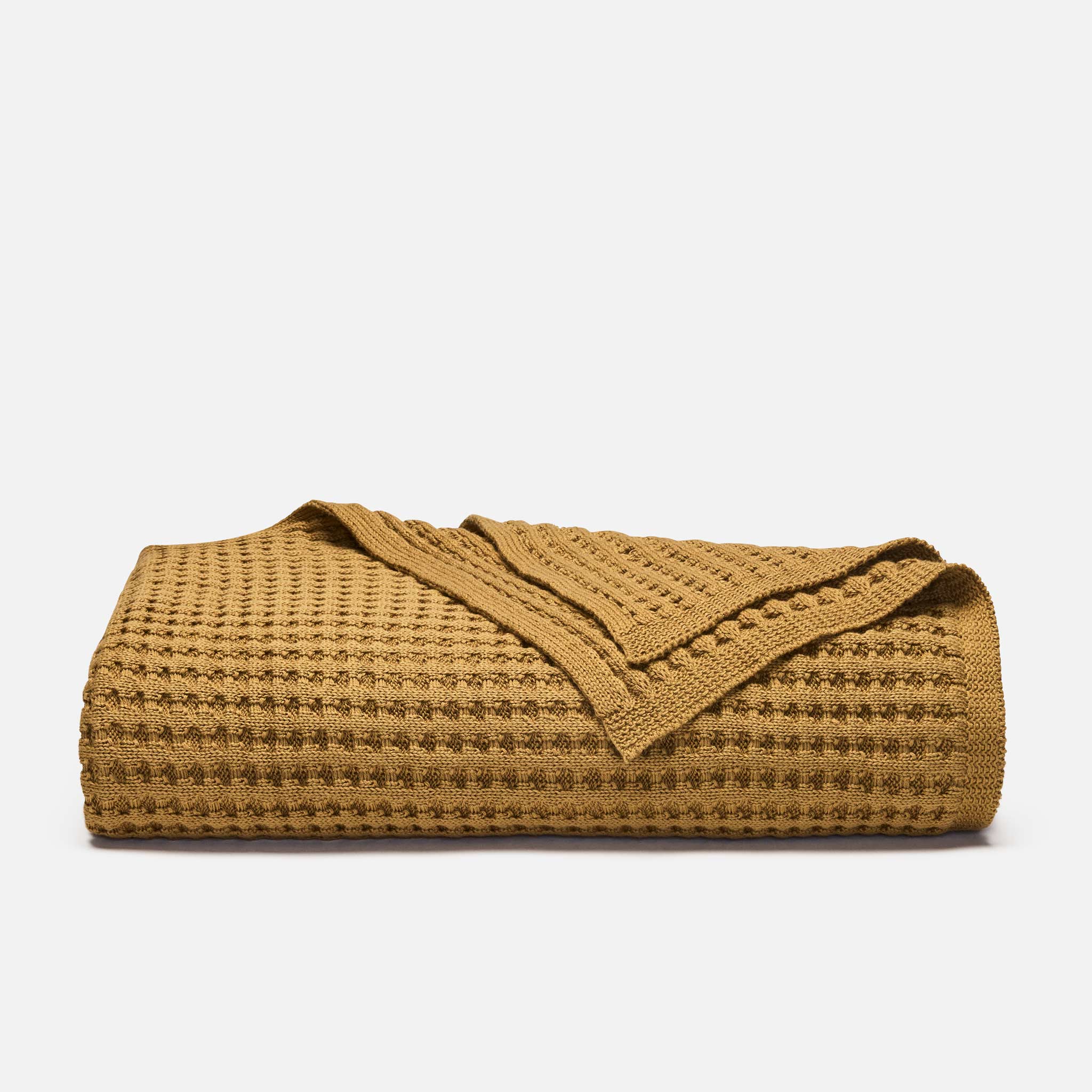 Chunky Waffle Knit Throw Blanket