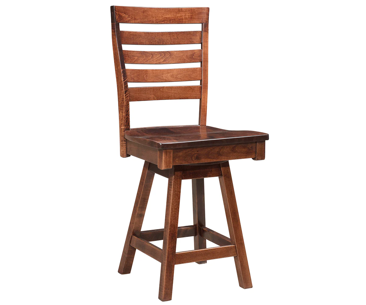Amish Logan Swivel Bar Chair