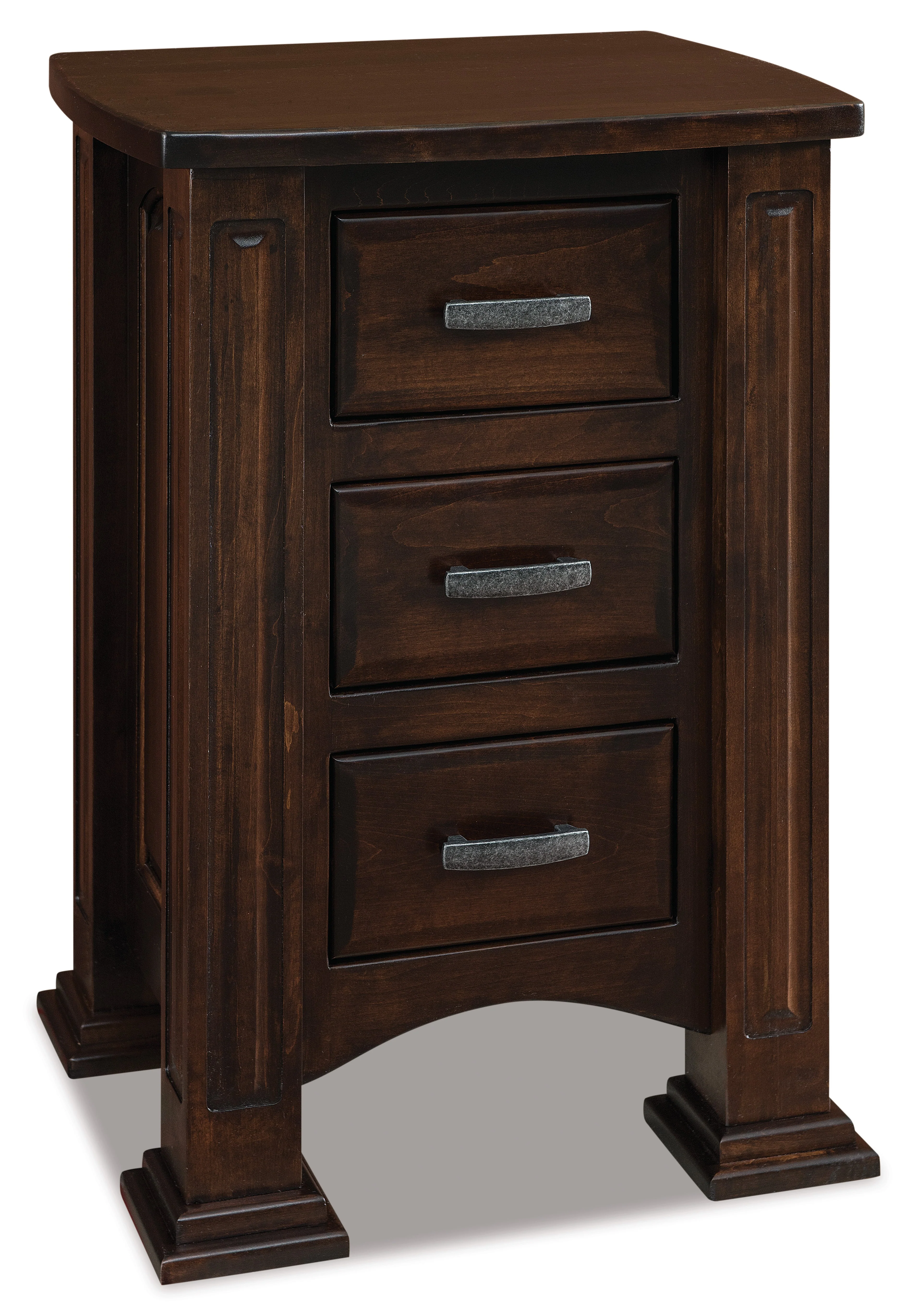 Amish Lexington Three Drawer Nightstand