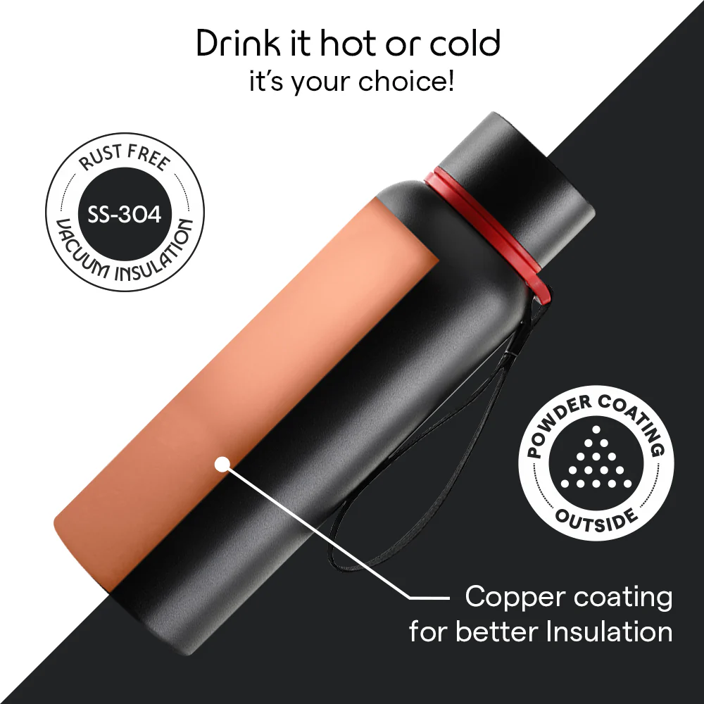 Borosil Trek Black, 700ml