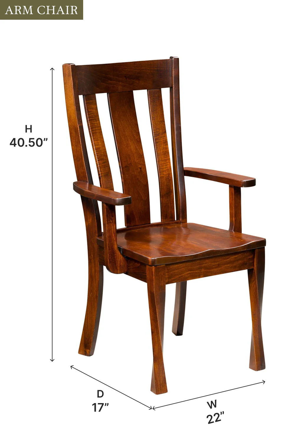 Amish Lawson Dining Chair - Quick Ship