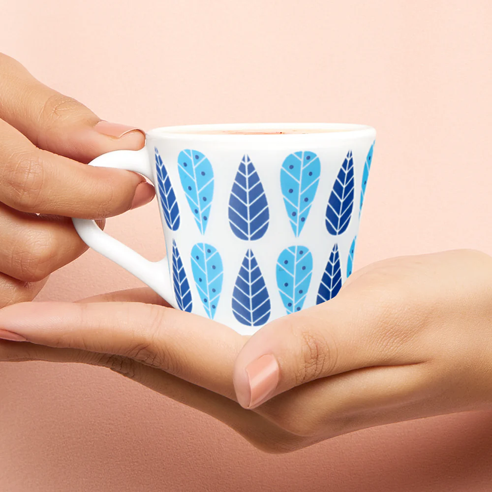 Larah by Borosil Novelty Fable Mug Set, 110ml x 6