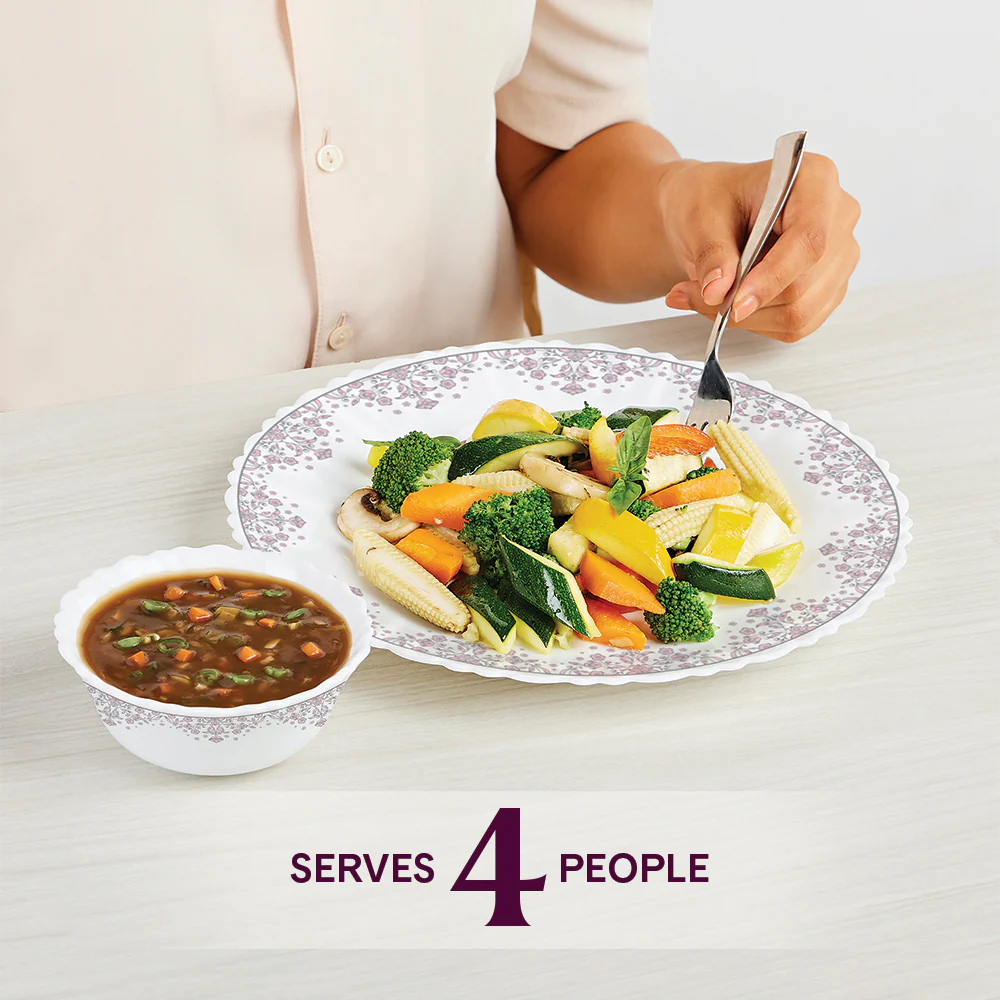 Larah by Borosil Lark Dinner Set, 12 pc