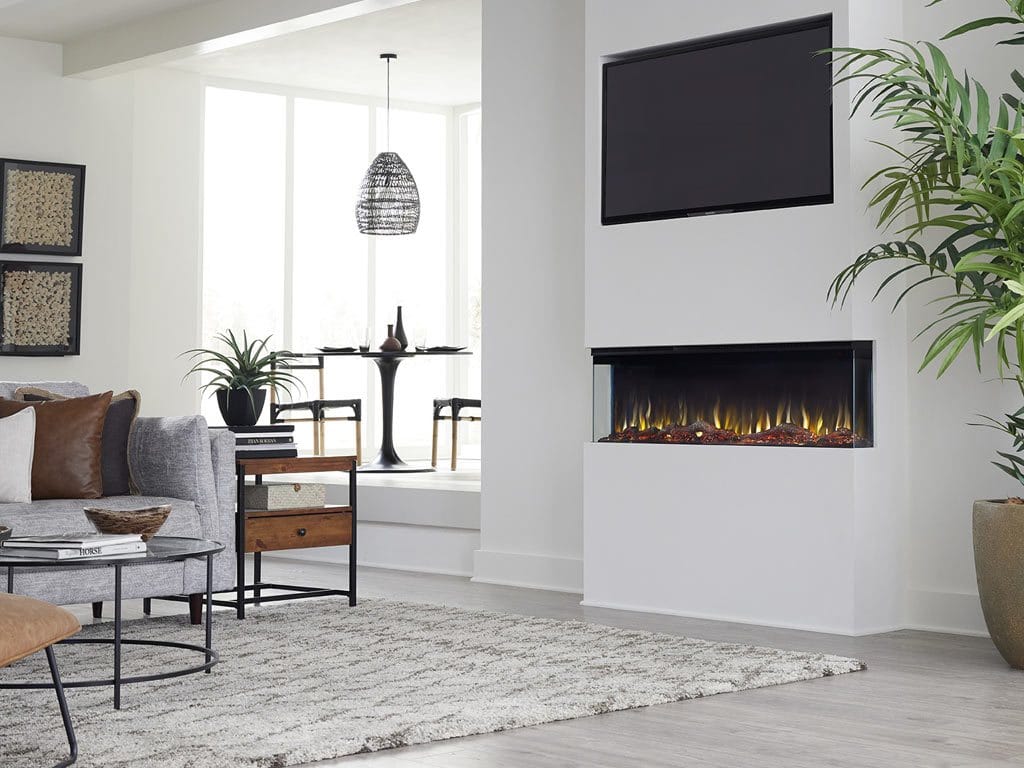 Sideline Infinity Pro 50 Inch 3 Sided Recessed Smart Electric Fireplace 80045