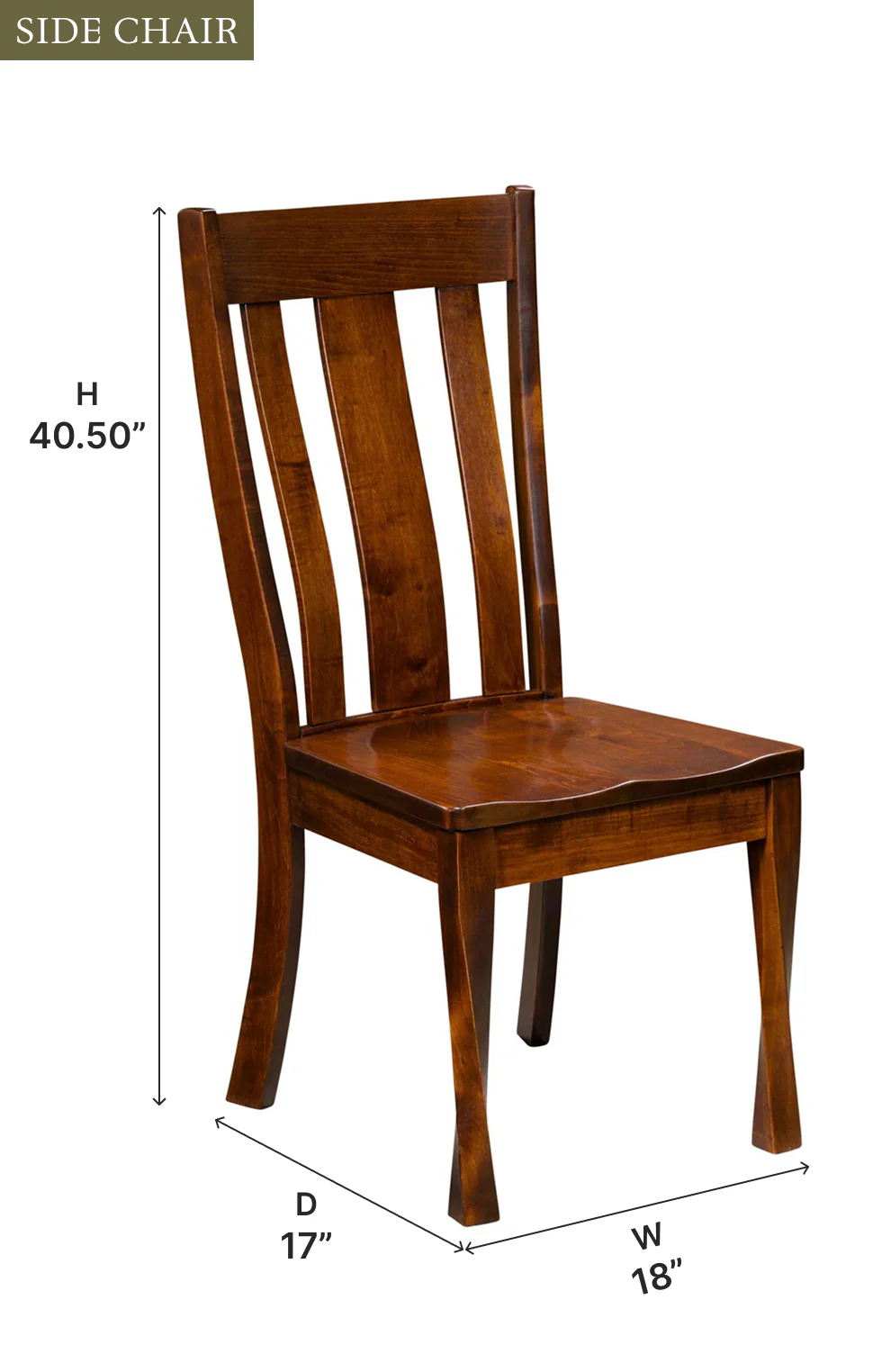 Amish Lawson Dining Chair - Quick Ship