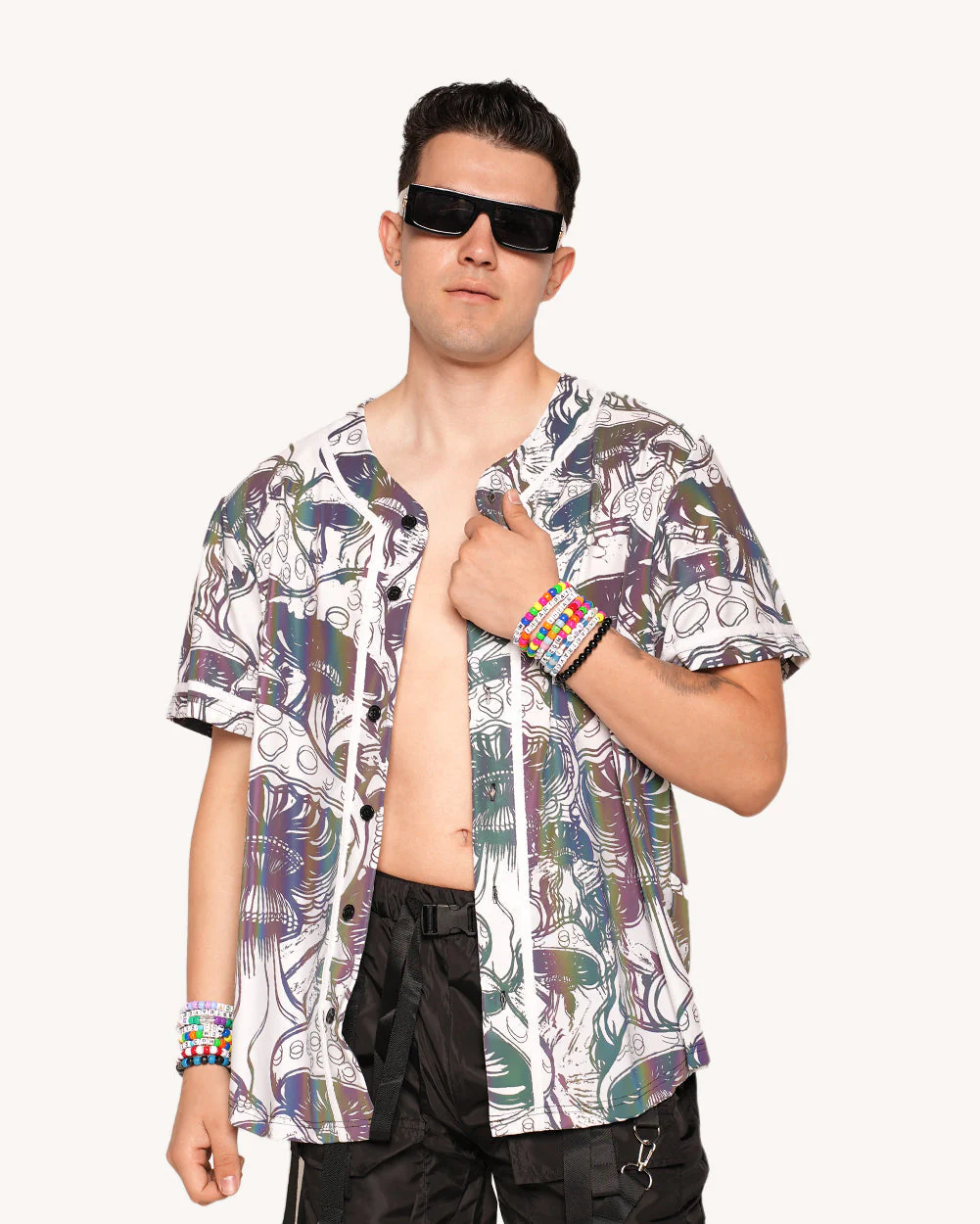 Secret of Life Mushroom Rainbow Reflective Jersey