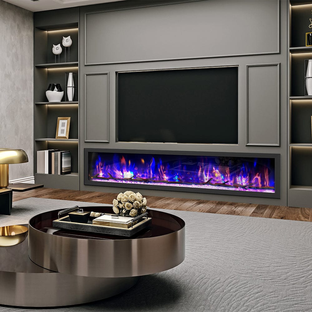 Dynasty 82-in Cascade Linear Electric Fireplace