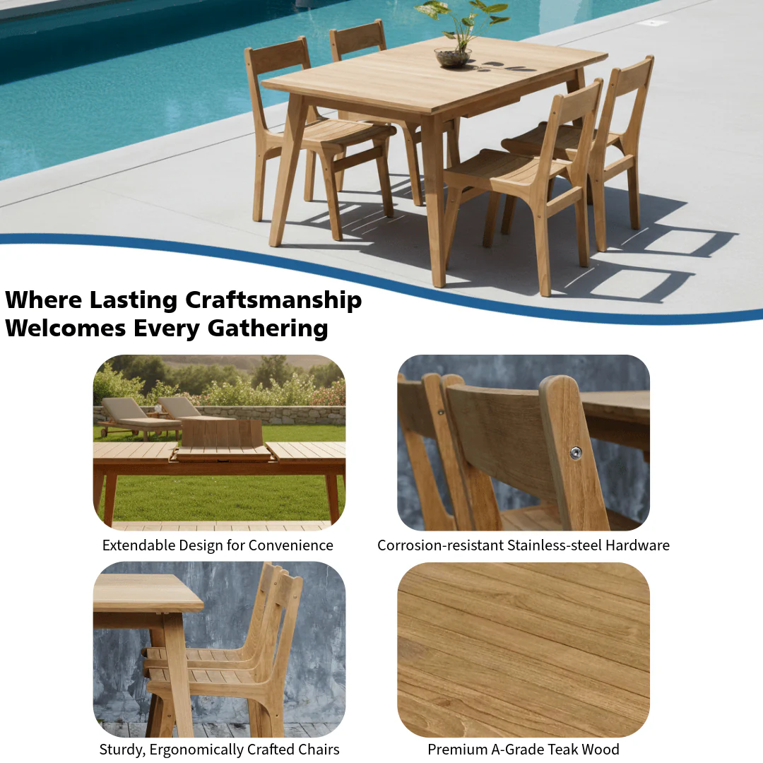 Eluna Teak Outdoor Dining Set