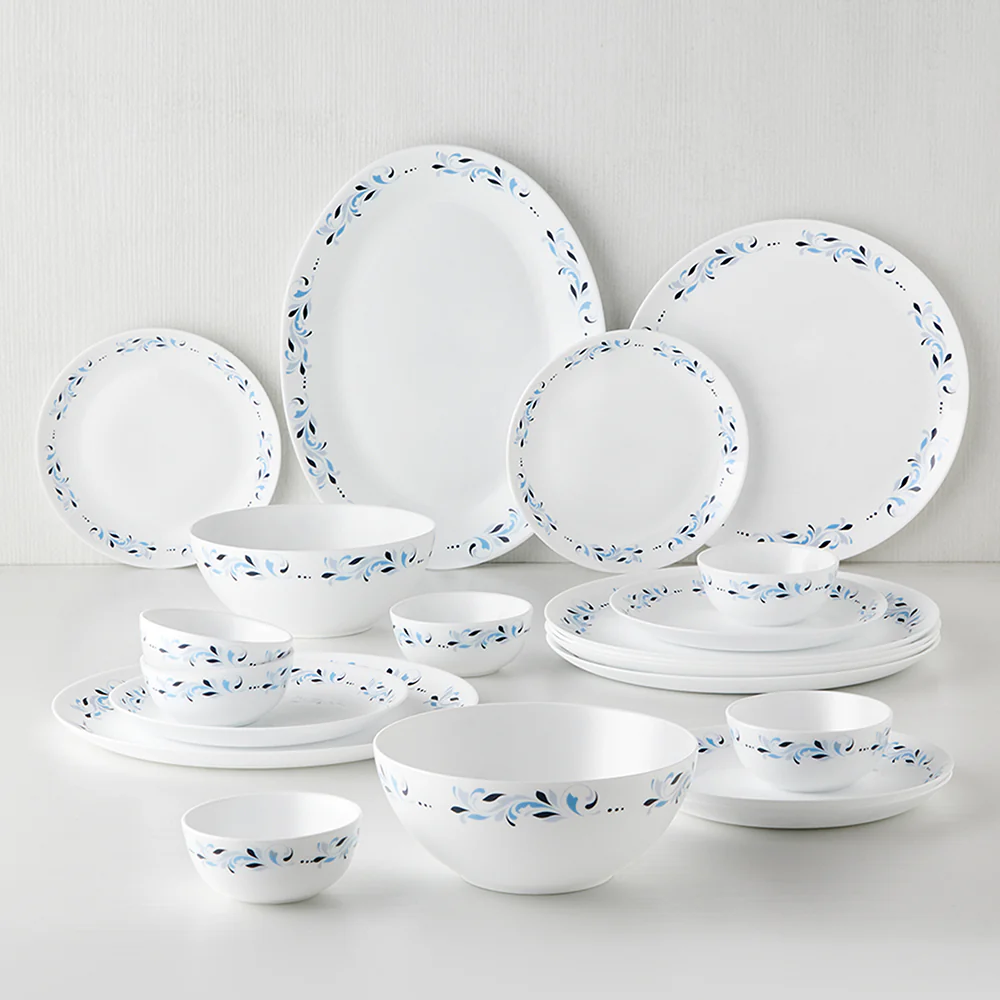 Larah by Borosil Skyleaf Dinner Set, 21 pc