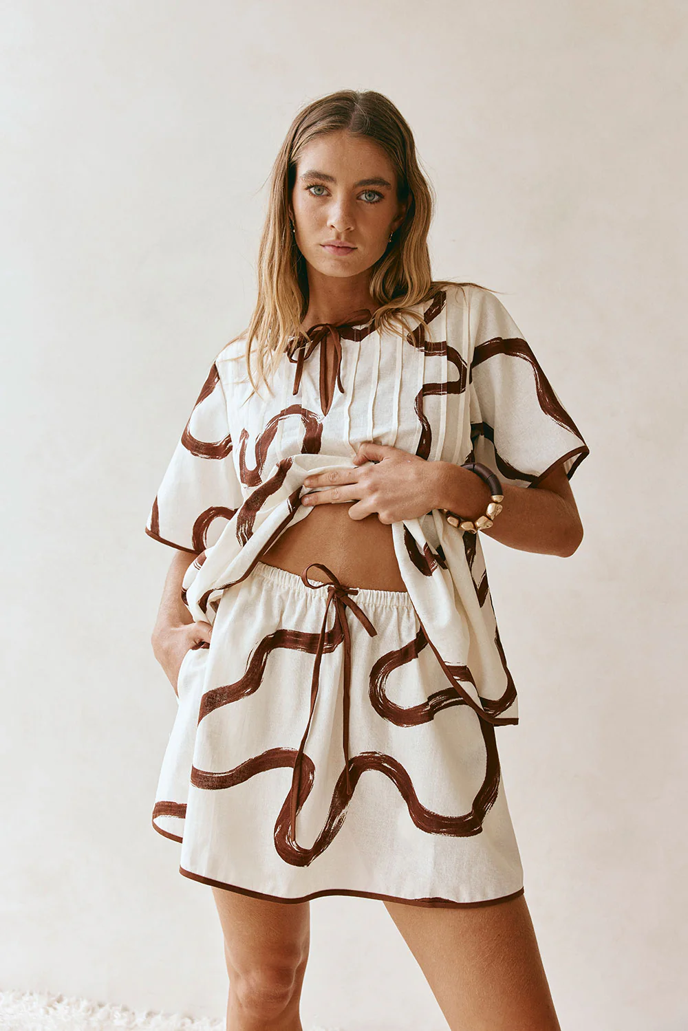 Rayne Skirt - Marbled Mocha