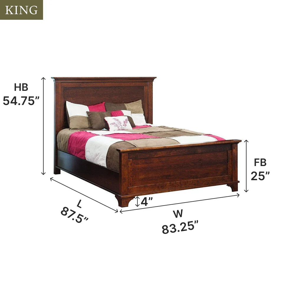 Amish Arlington Panel Bed