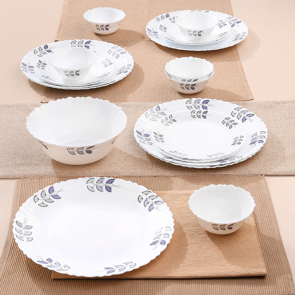 Larah by Borosil Floret Dinner Set, 19 pc