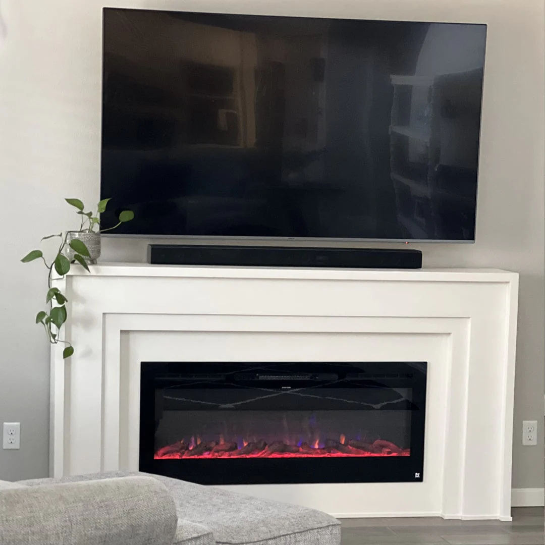 The Sideline 50 Inch Recessed Smart Electric Fireplace 80004