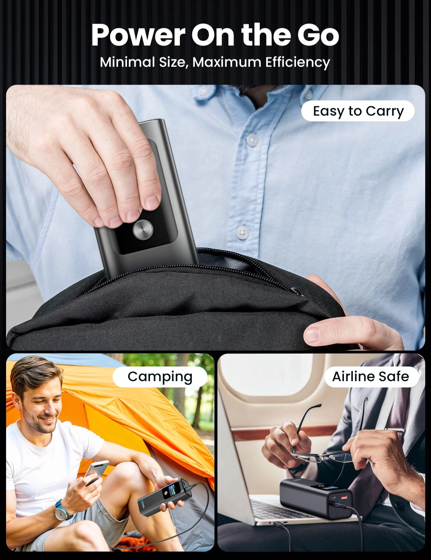 PowaStellar 27000mAh Power Bank with 140W PD3.1 Fast Charging