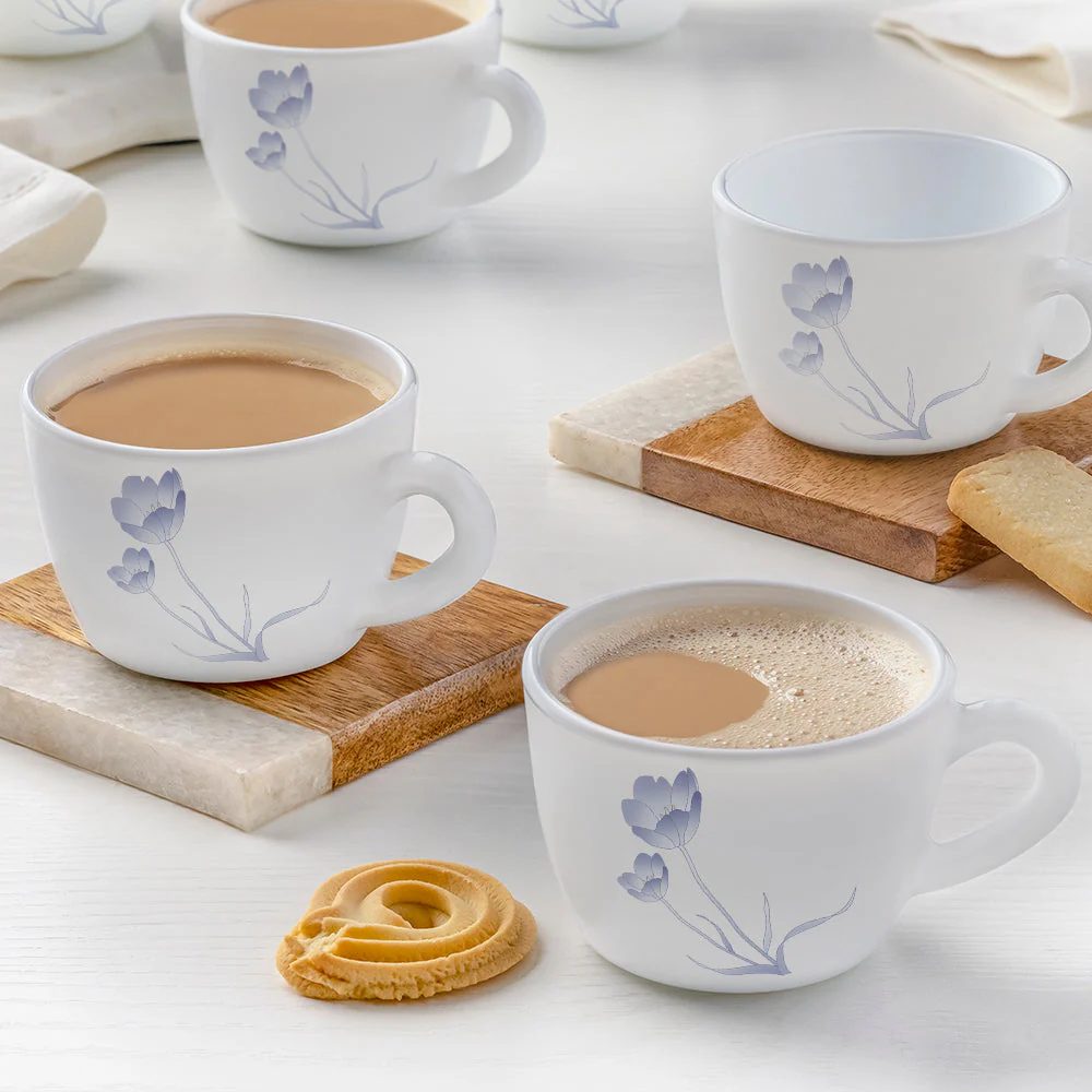 Larah by Borosil Tulip Cup Set, 140ml x 6