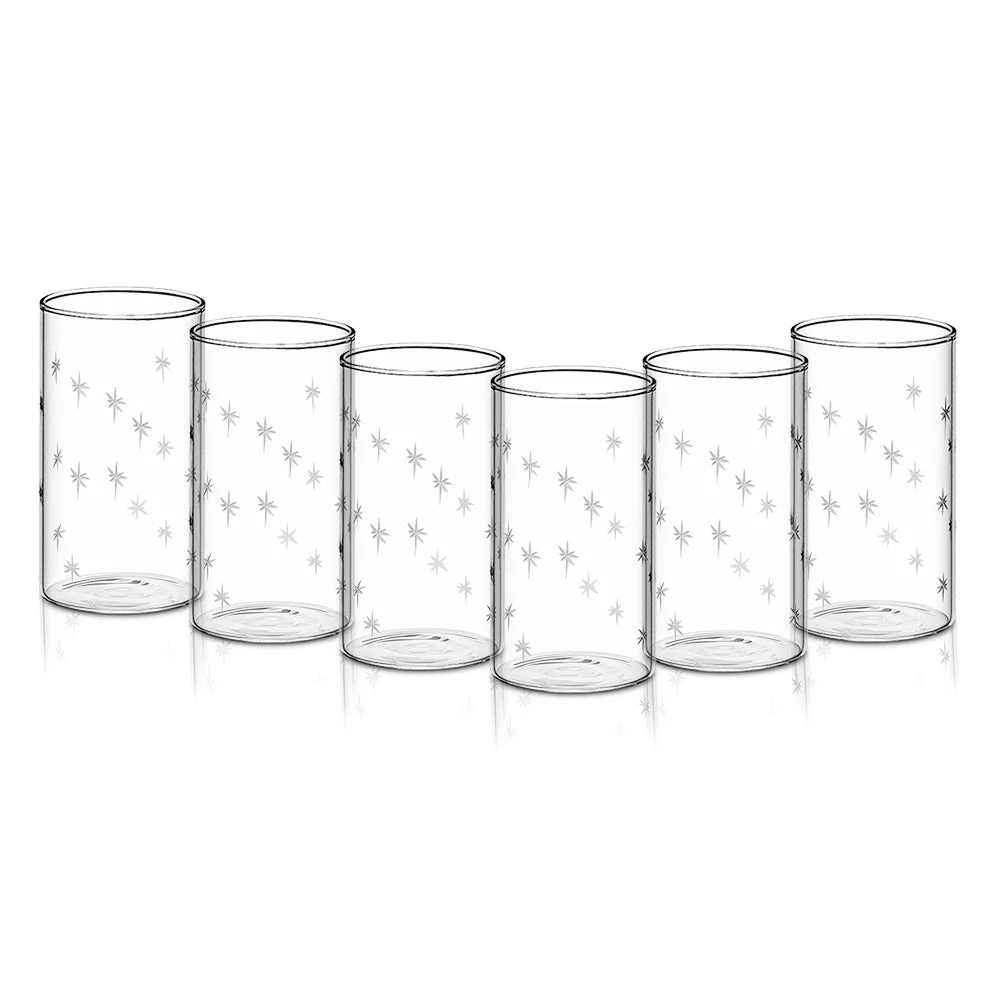 Borosil Galaxy Glass, Set of 6, 295ml