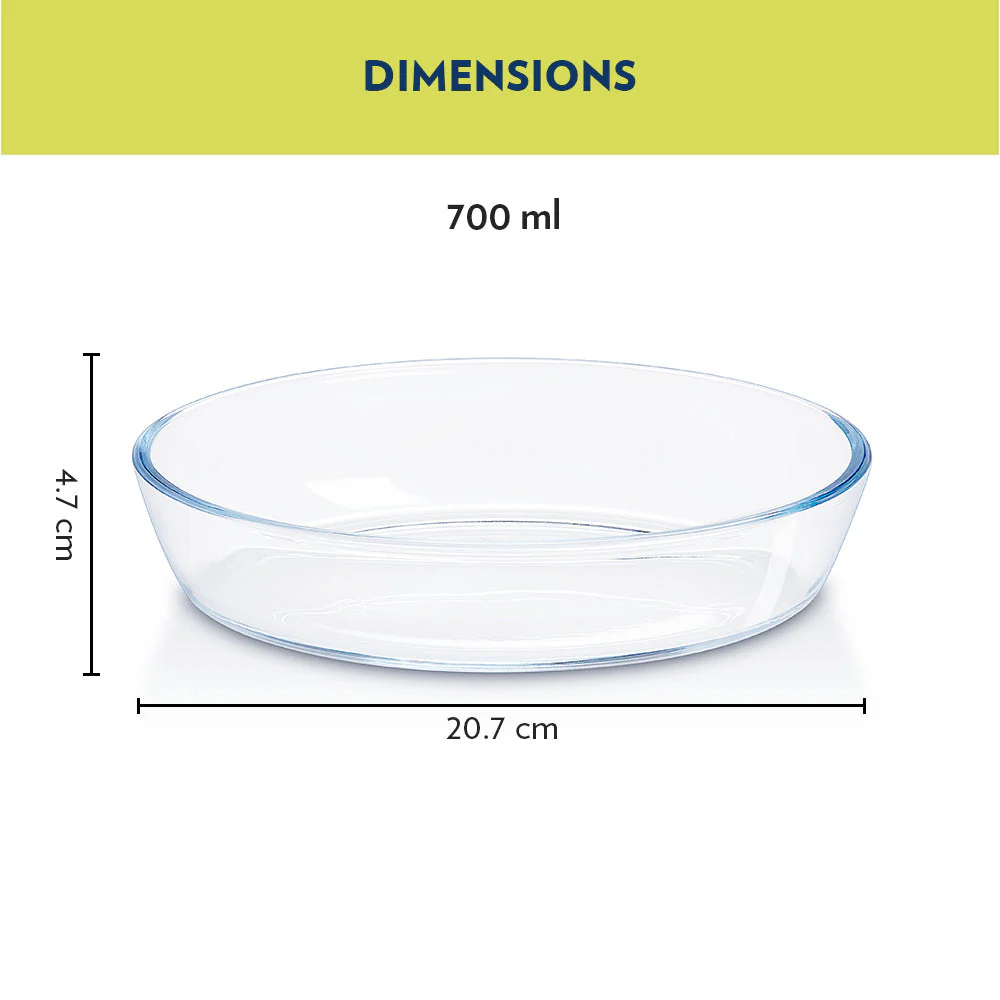 Borosil Oval Baking Dish, 700ml