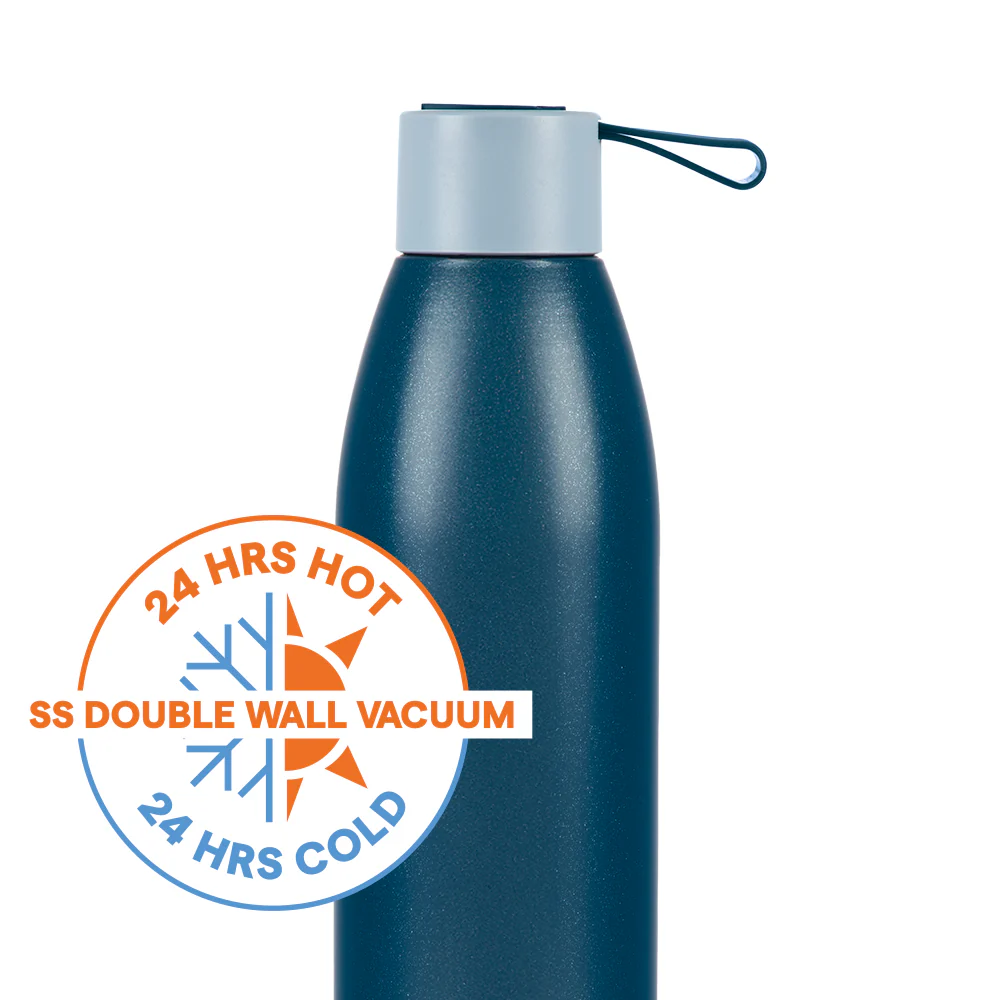 Duomate Vacuum Insulated Stainless Steel Bottle, Blue