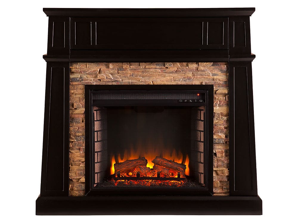 Crestwick Electric Fireplace Media Console in Black