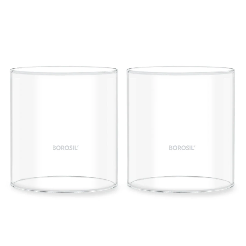 Borosil Glass Chimney Set of 2, Large
