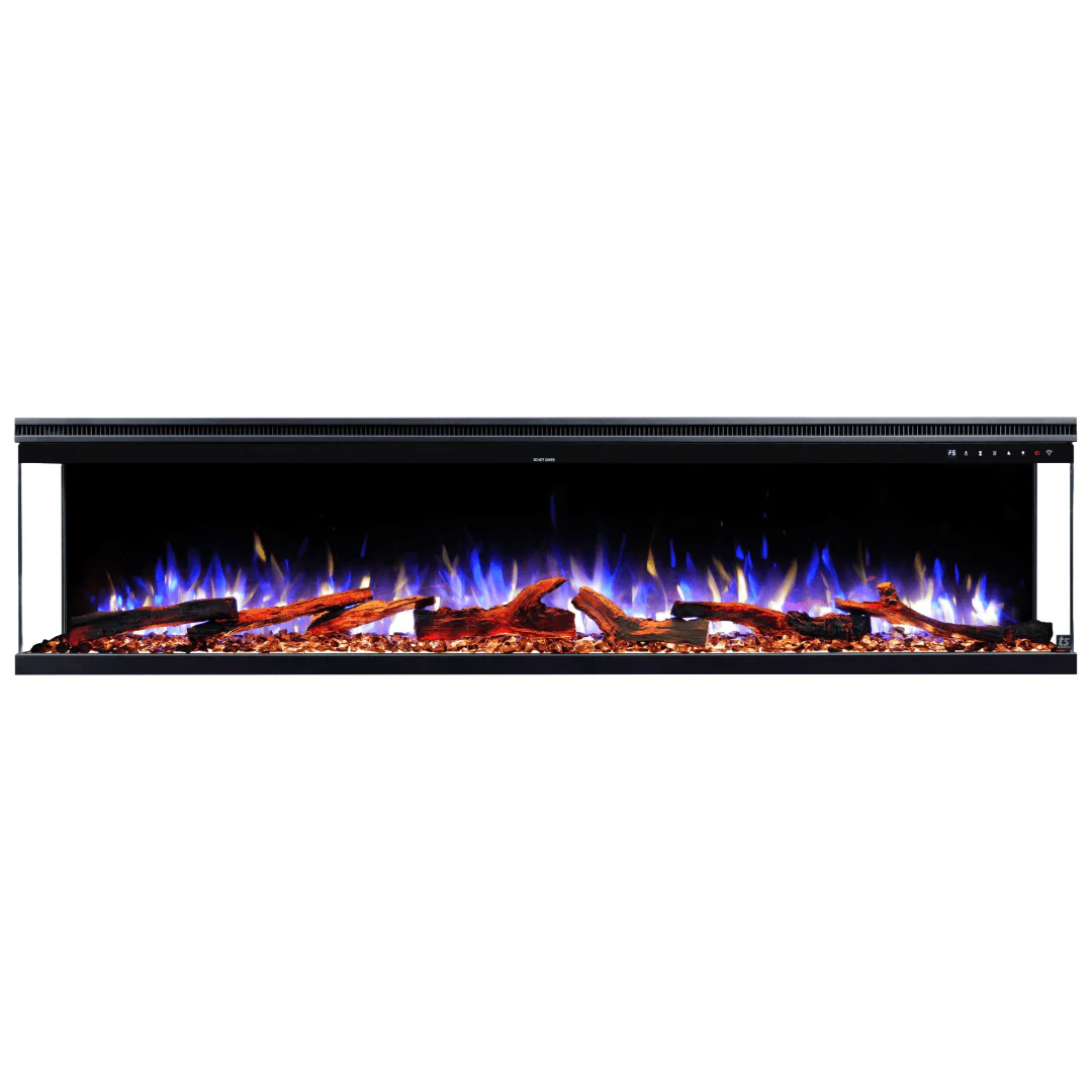 Sideline Infinity Pro 72 Inch 3 Sided Recessed Smart Electric Fireplace 80051