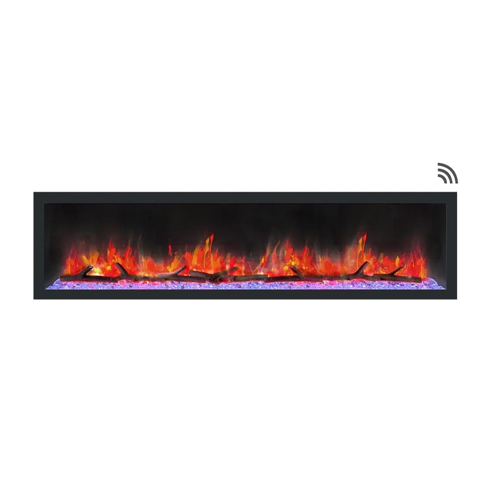 Dynasty 74-in Cascade Linear Electric Fireplace