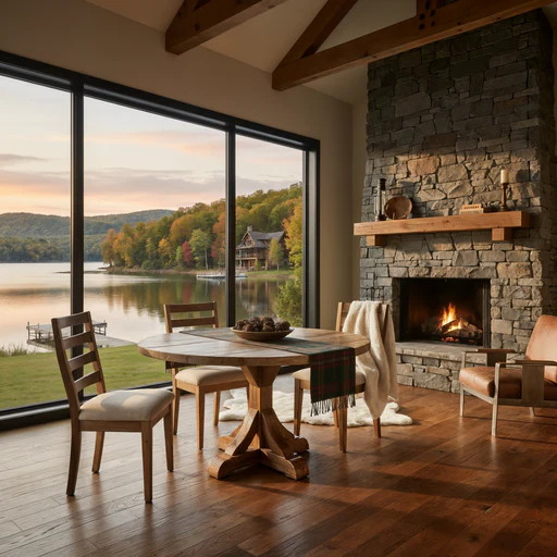 Amish Durango Solid Top Round Dining Table