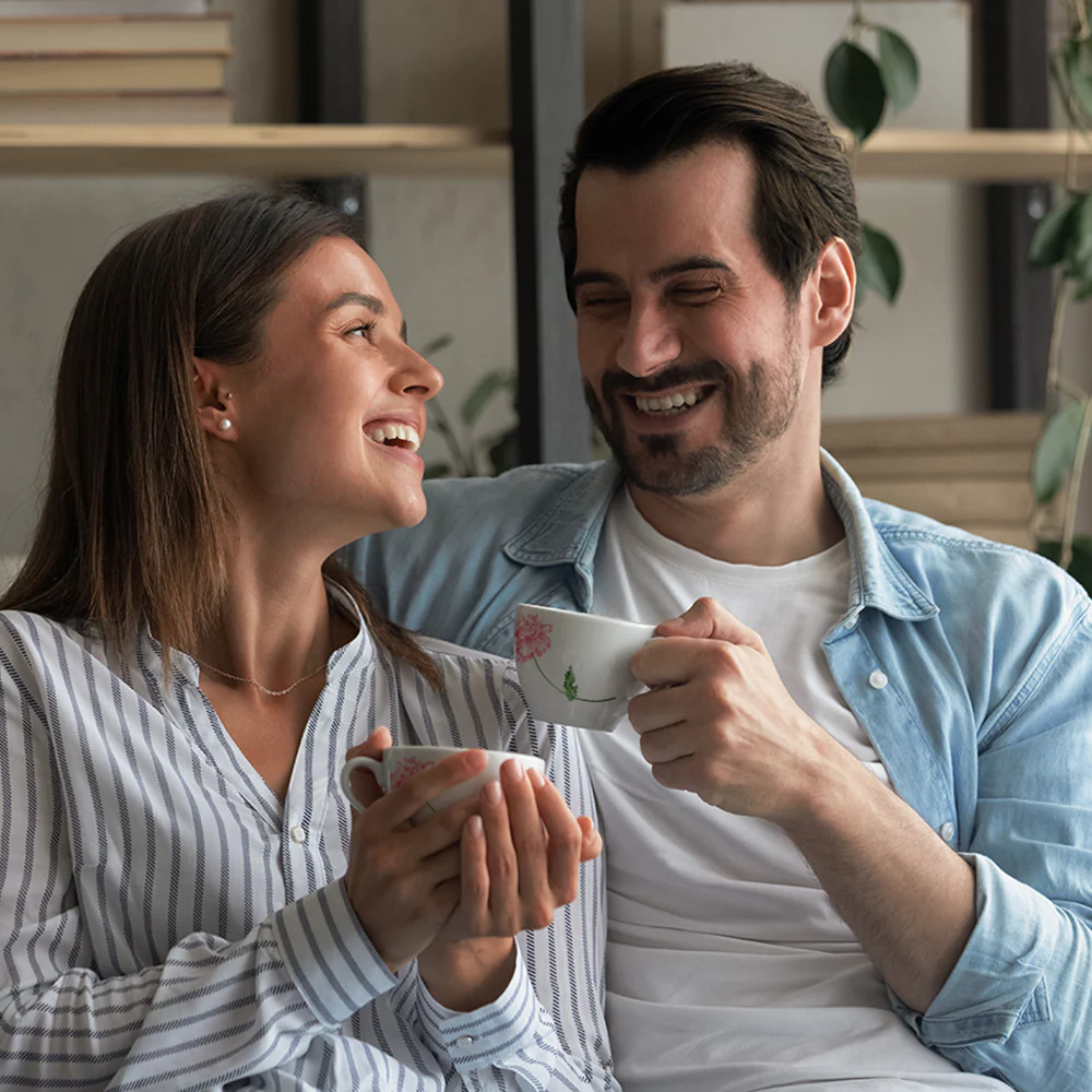 Larah by Borosil Red Mist Cup n Saucer Set, 140ml x 12