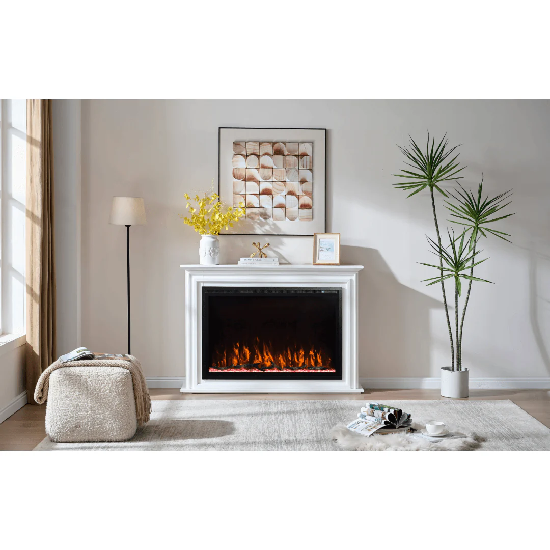 Sideline Elite Forte 40 Inch Smart Electric Fireplace with Encase Surround Mantel