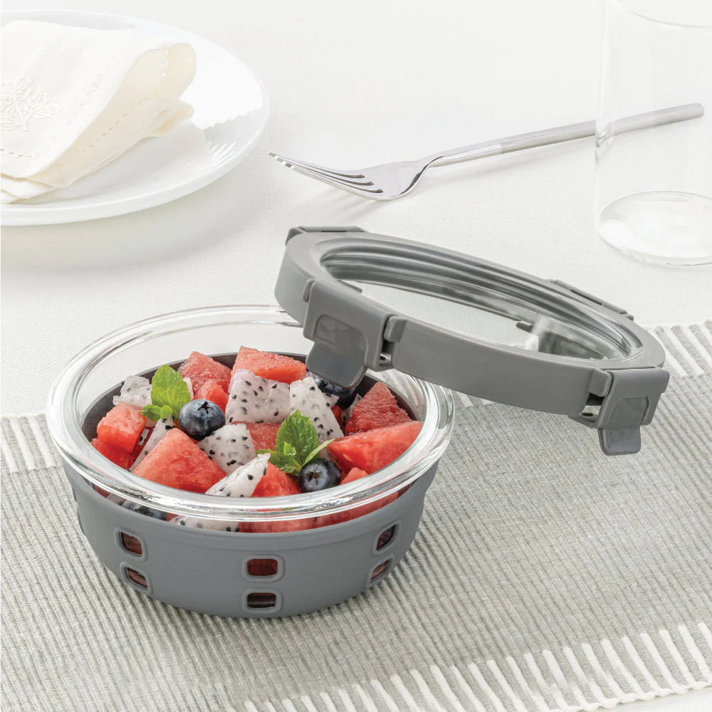 Borosil Tuff-Glass Klip n Store Plus, Round Container