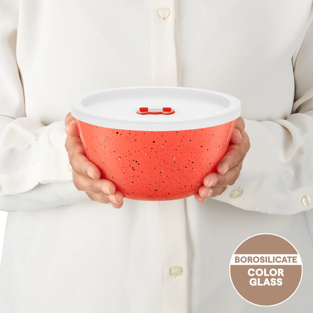 Colors Kube Pink Bowl with Lid