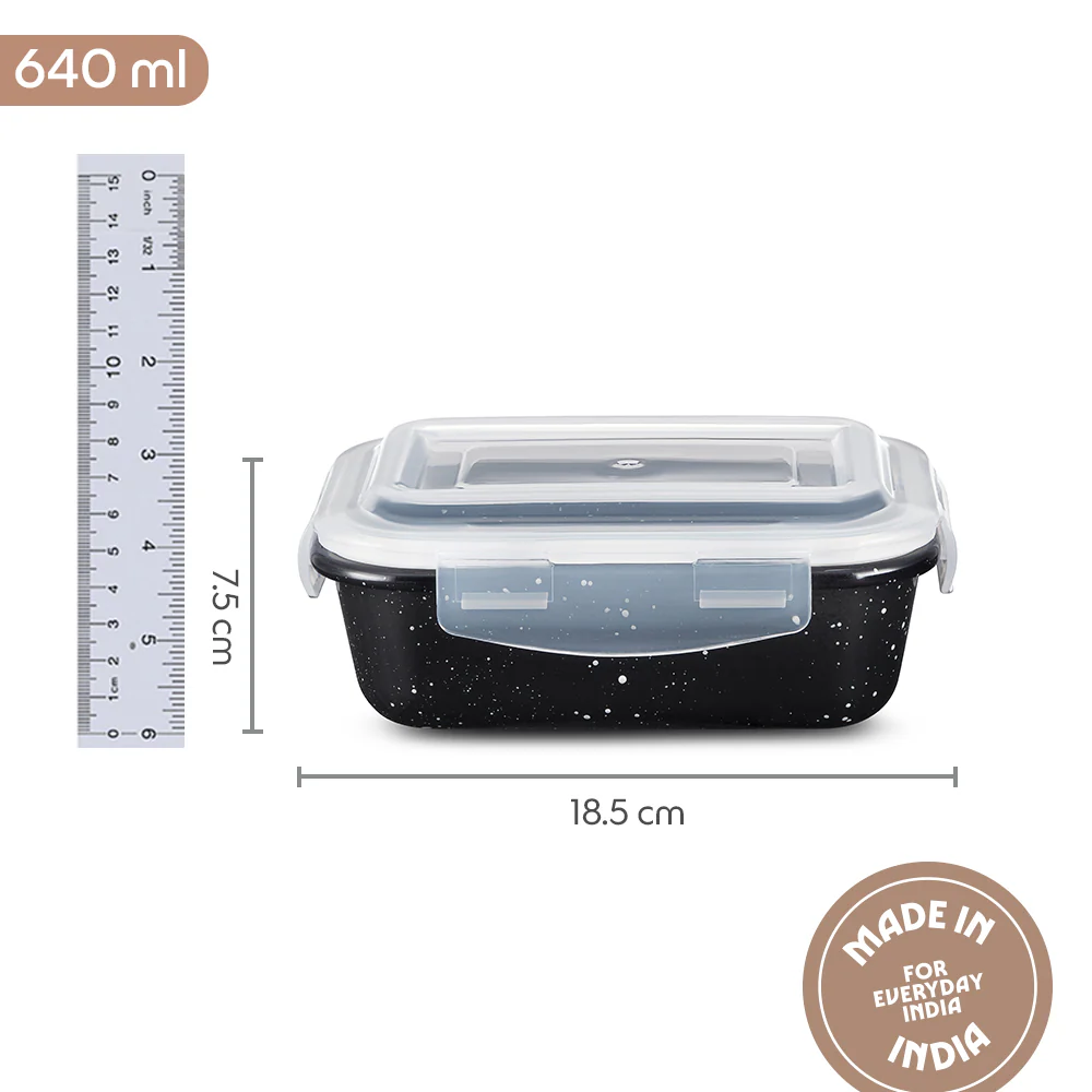 Colors Pebble Black Rectangle Klip N Store