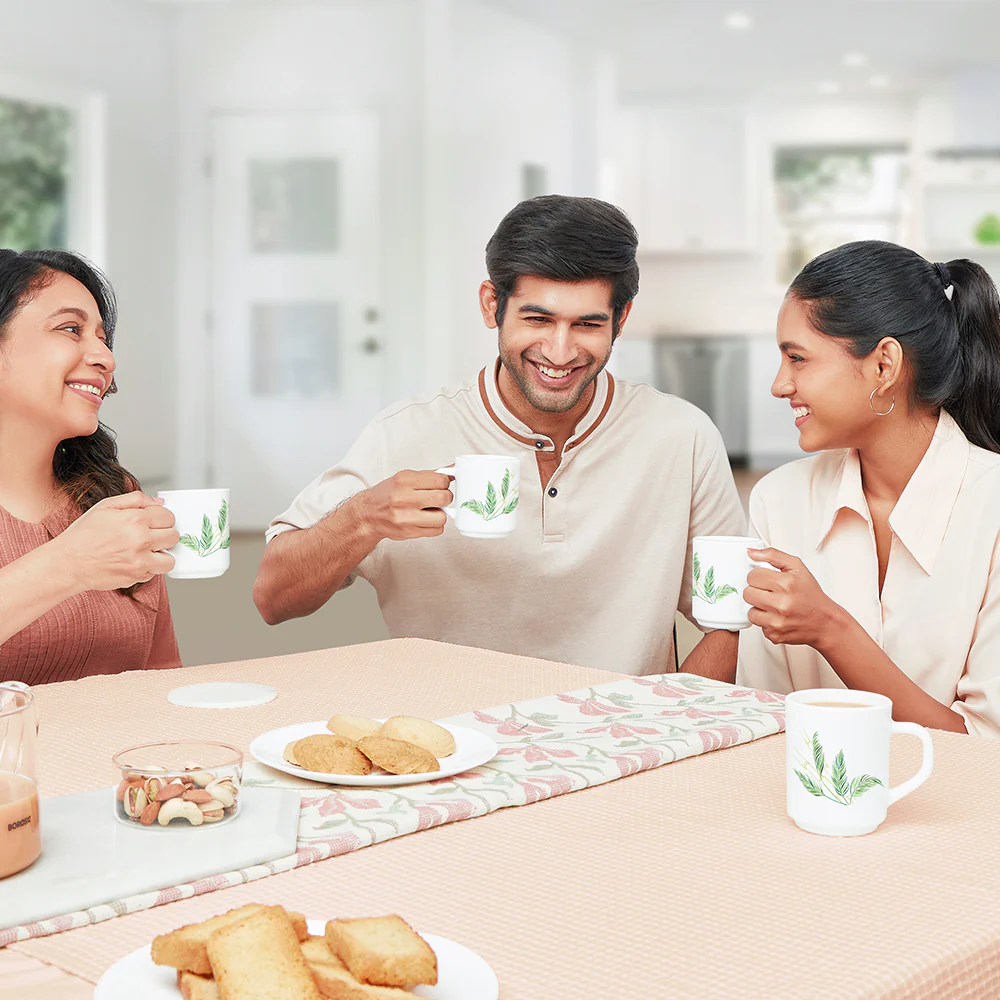 Larah by Borosil Breeze Mug Set, 240ml x 6