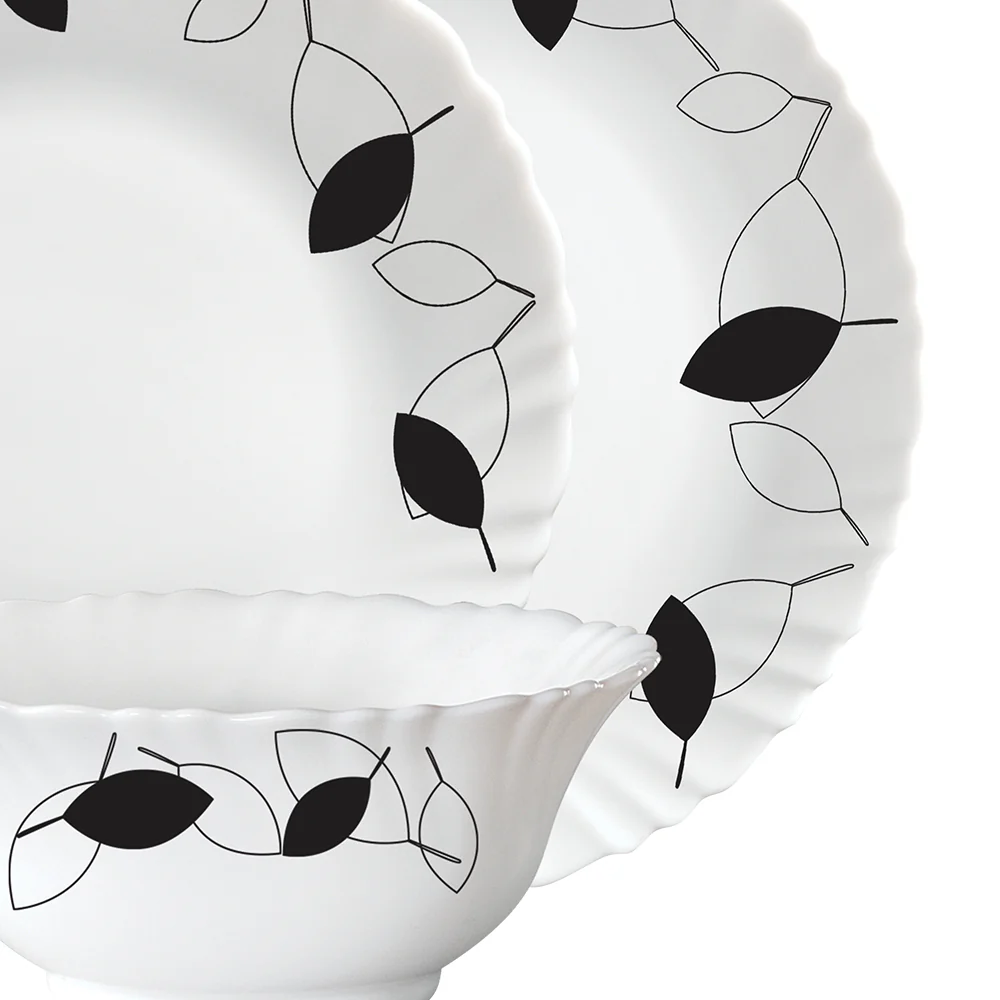 Larah by Borosil Shadow Dinner Set, 19 pc