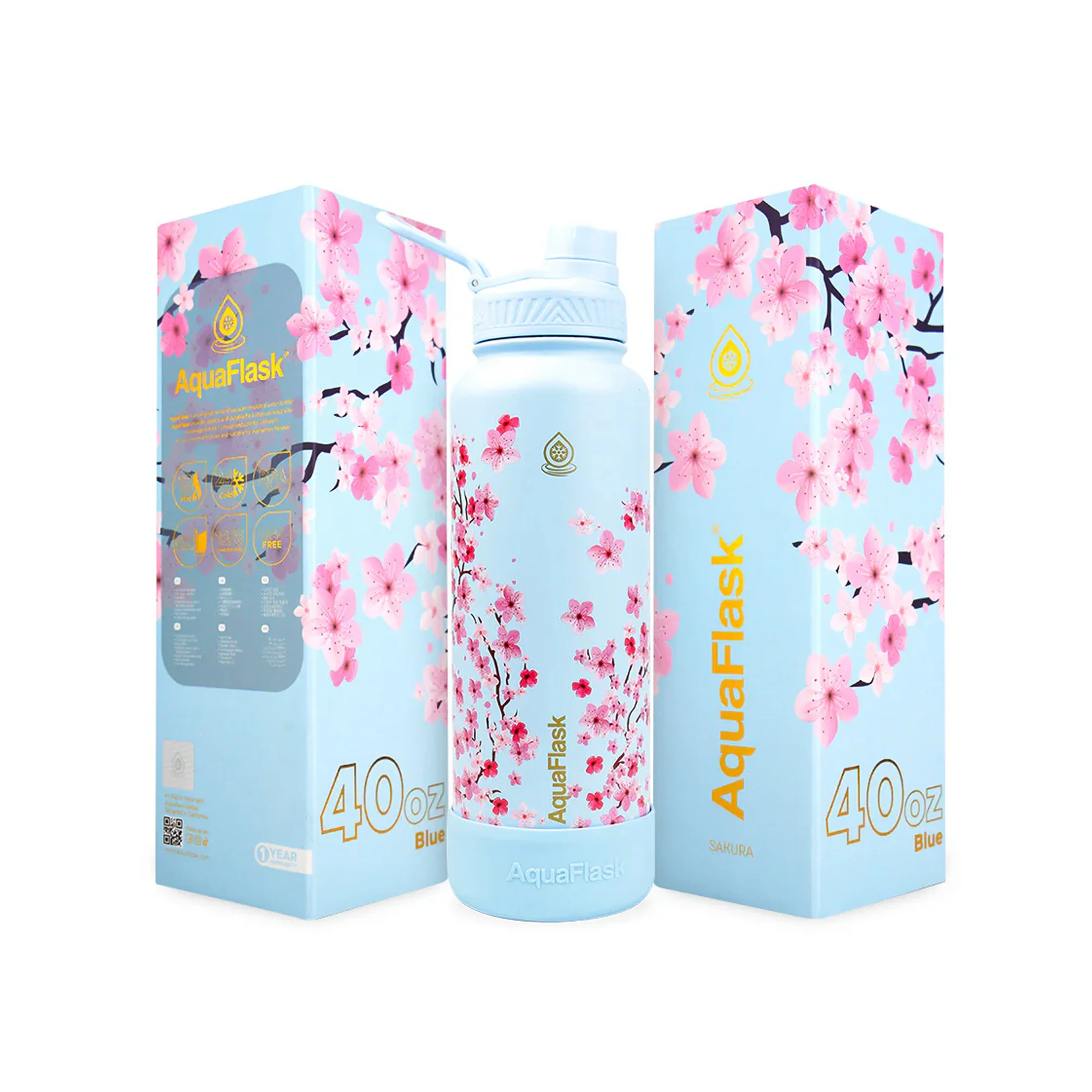 AquaFlask Sakura 1182ml Flask Blue
