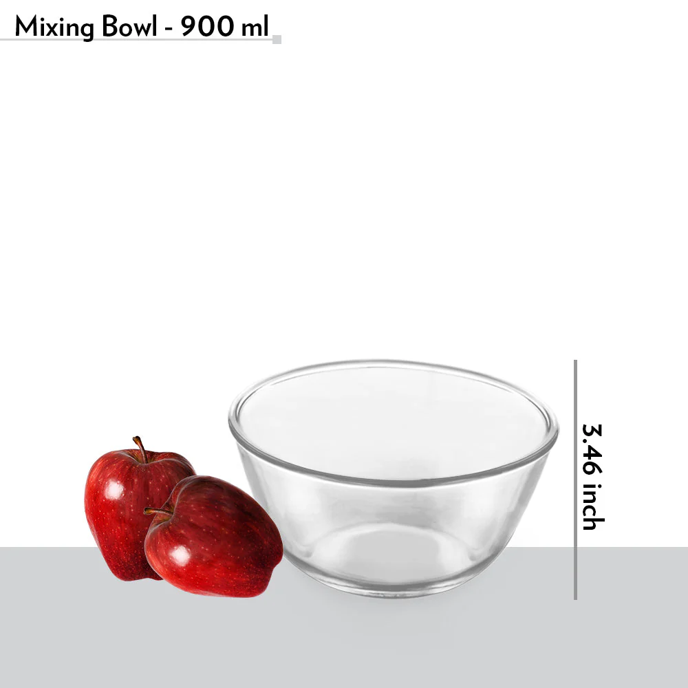 Borosil Basic Mixing Bowl Set of 2, 350ml + 900ml