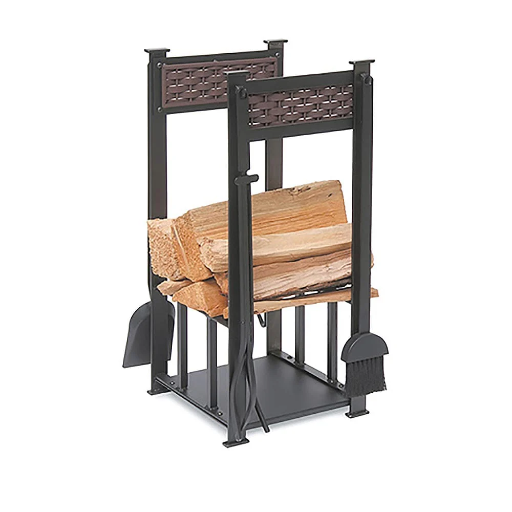 Basket Weave Hearth Center, Matte Black