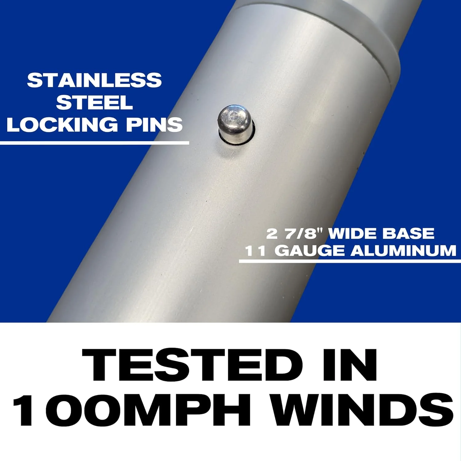 Heavy Duty Telescoping Flagpole Kit, 25 Foot