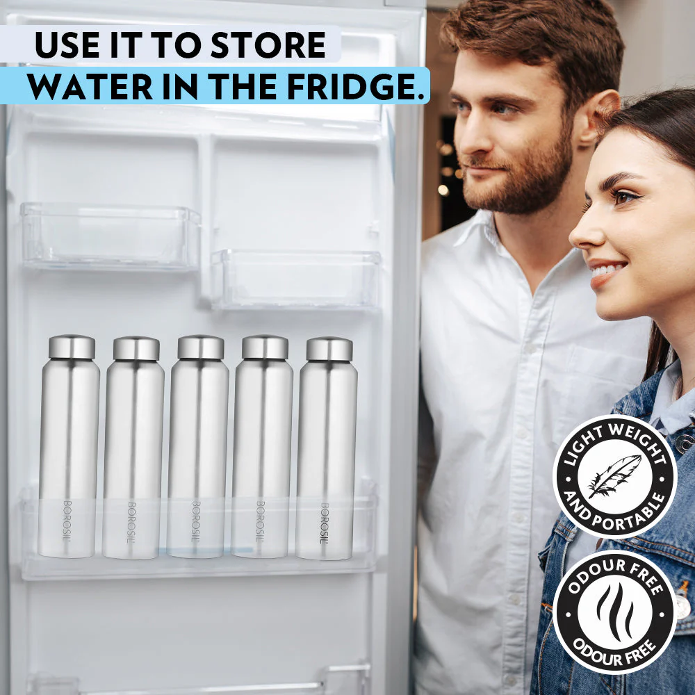 Borosil Aquaslim Bottle, 1L