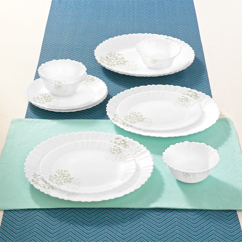 Larah by Borosil Ingot Dinner Set, 12 pc
