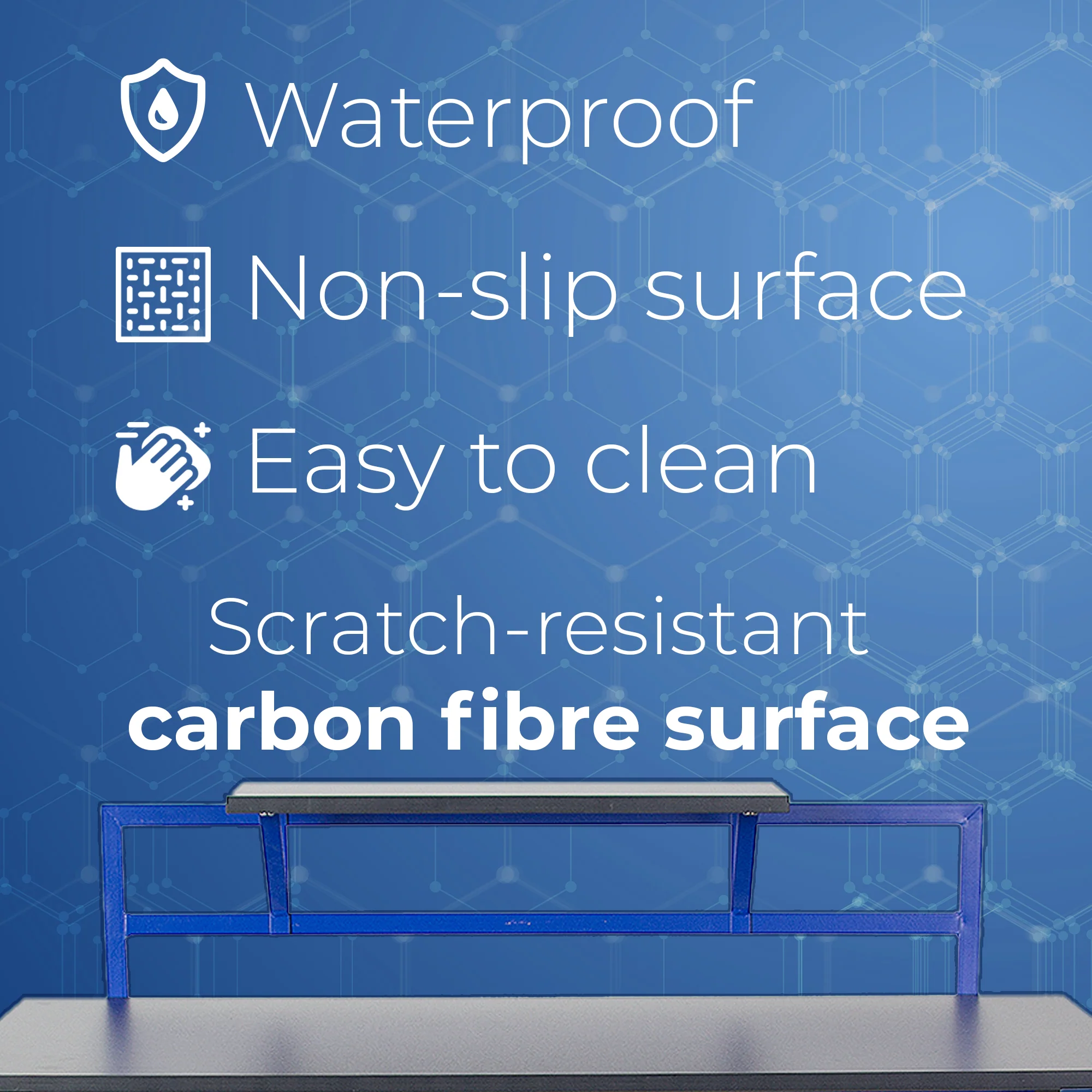 Neo Gaming Desk Blue 2 Tier