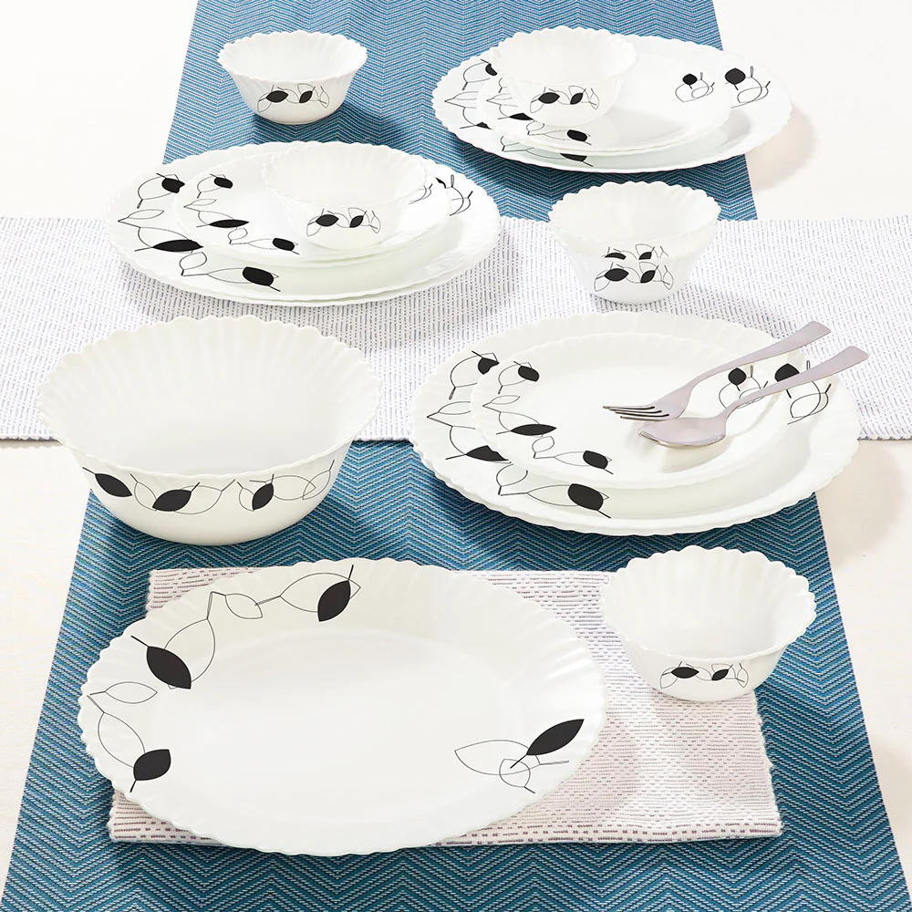 Larah by Borosil Shadow Dinner Set, 19 pc