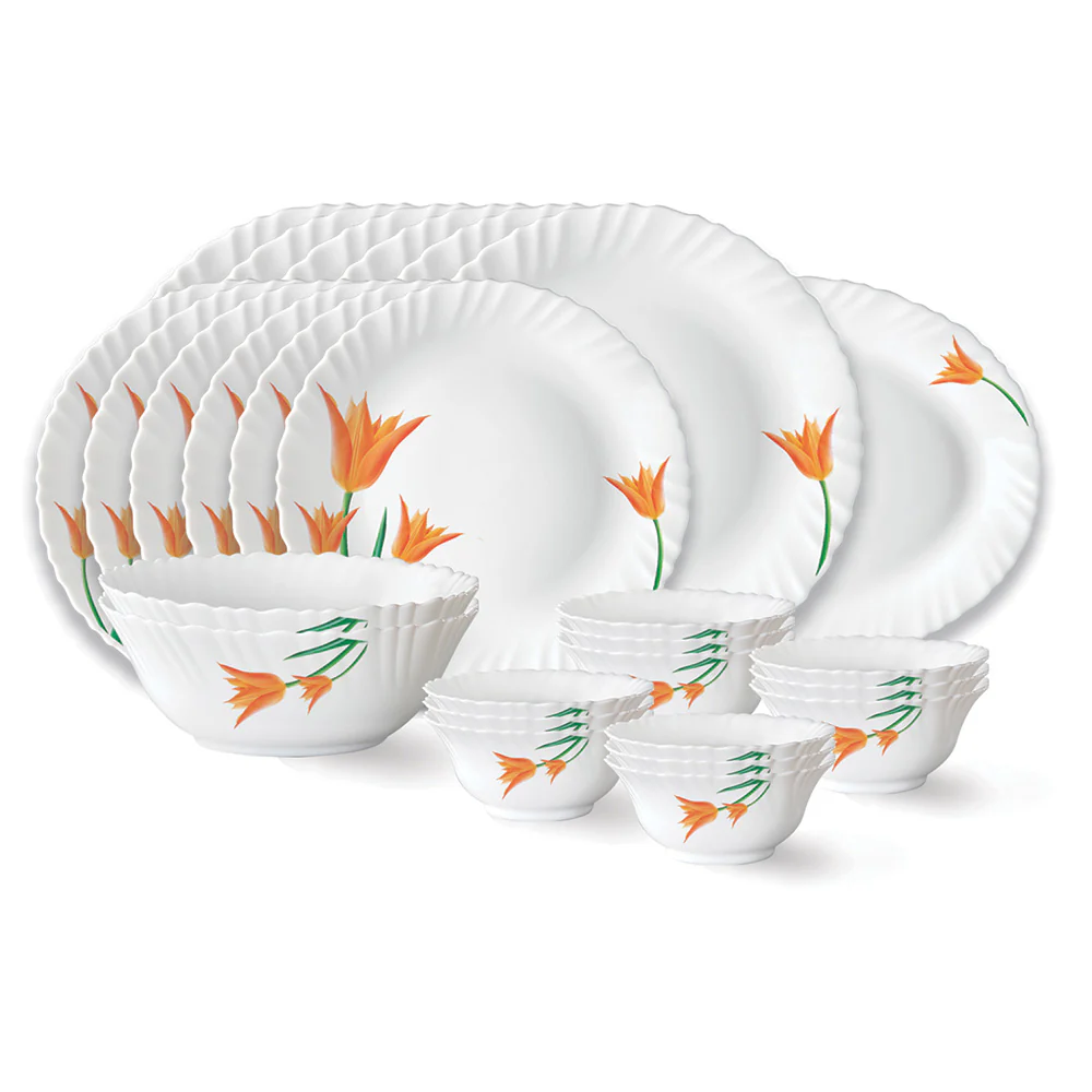 Larah by Borosil Firefly Dinner Set, 27 pc