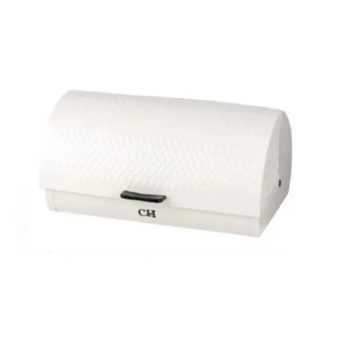 CH Waves Design Rolltop Bread Bin White