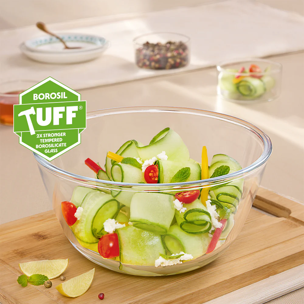 Borosil Mixing & Serving Bowl, 1.3L
