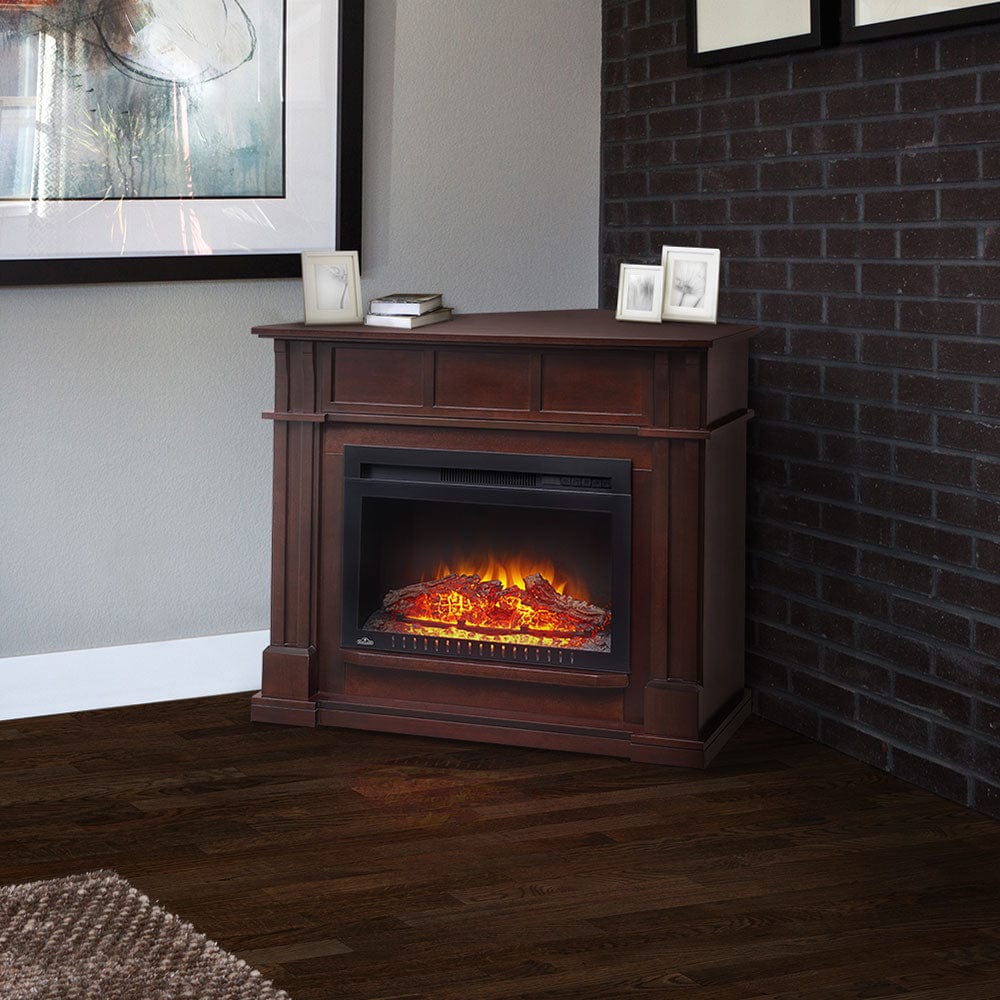 Bailey Wall/Corner Electric Fireplace Mantel Package in Espresso