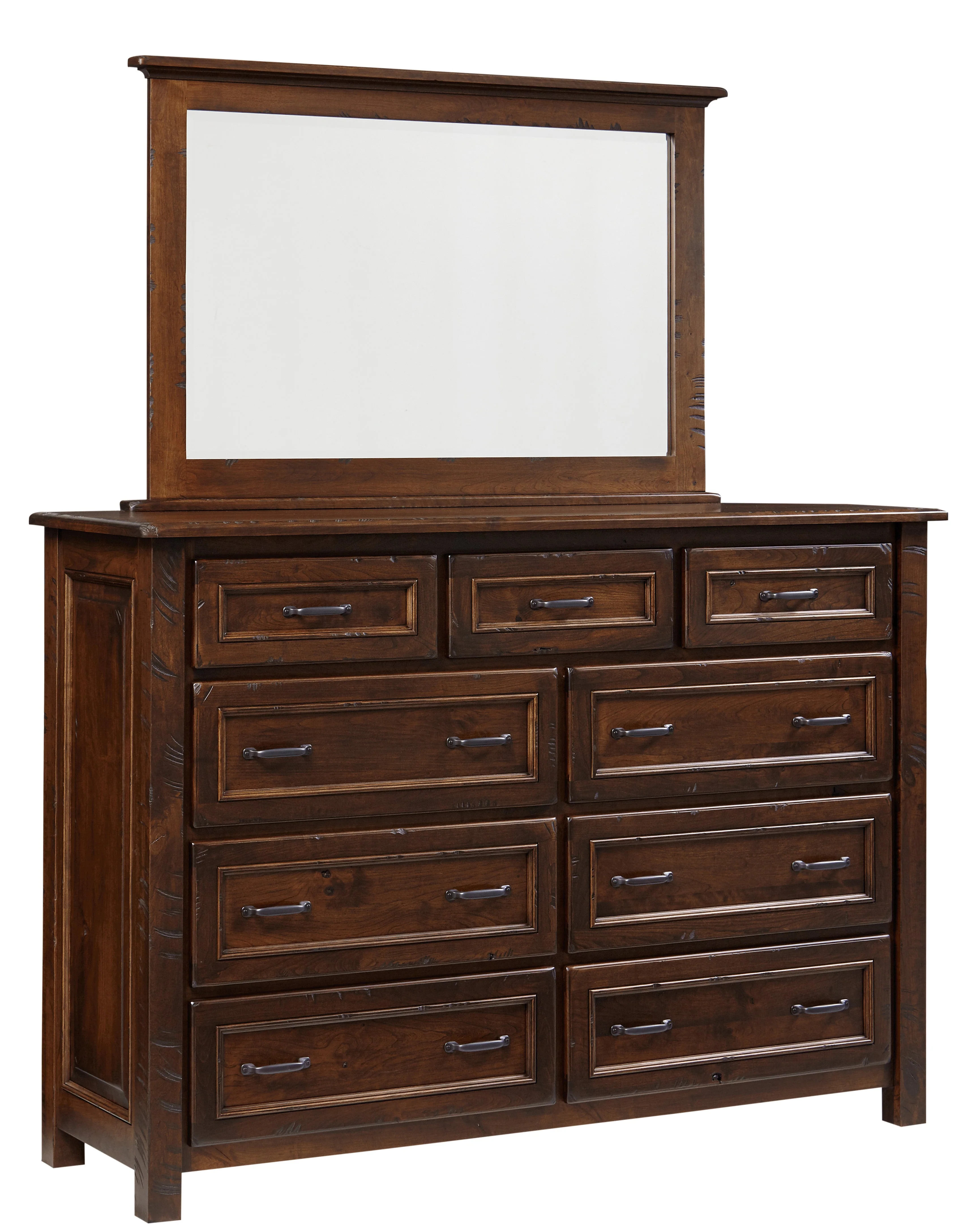 Amish Belwright Nine Drawer Dresser