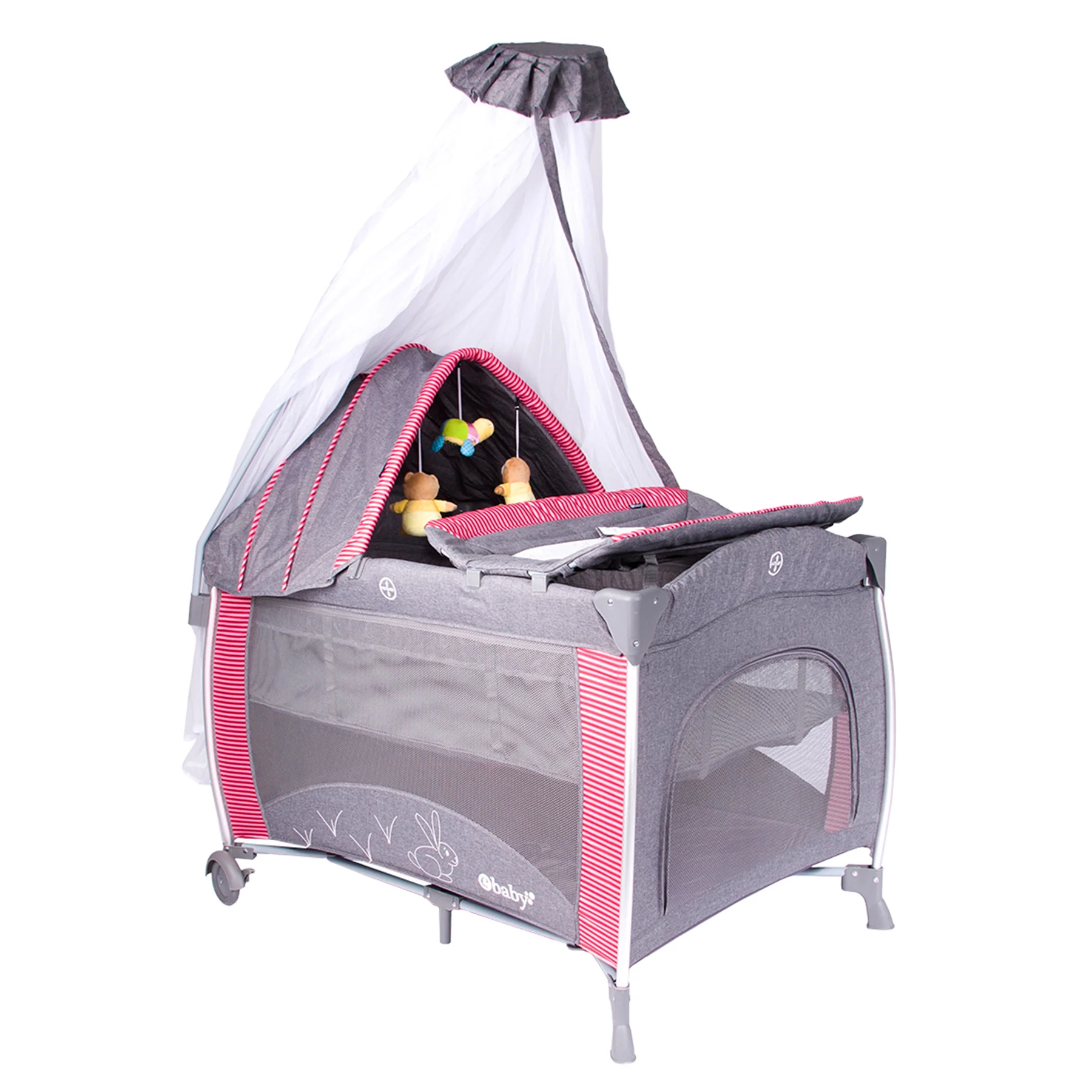 Cuna Corral Noa Eb780 Ebaby Rojo